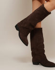 Emma | Elegant Chunky Heel Knee High Boots 1