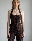 Women's Premium Leopard Print Halter Neck Tank Top | Chic Stylish Going Out Top 1
