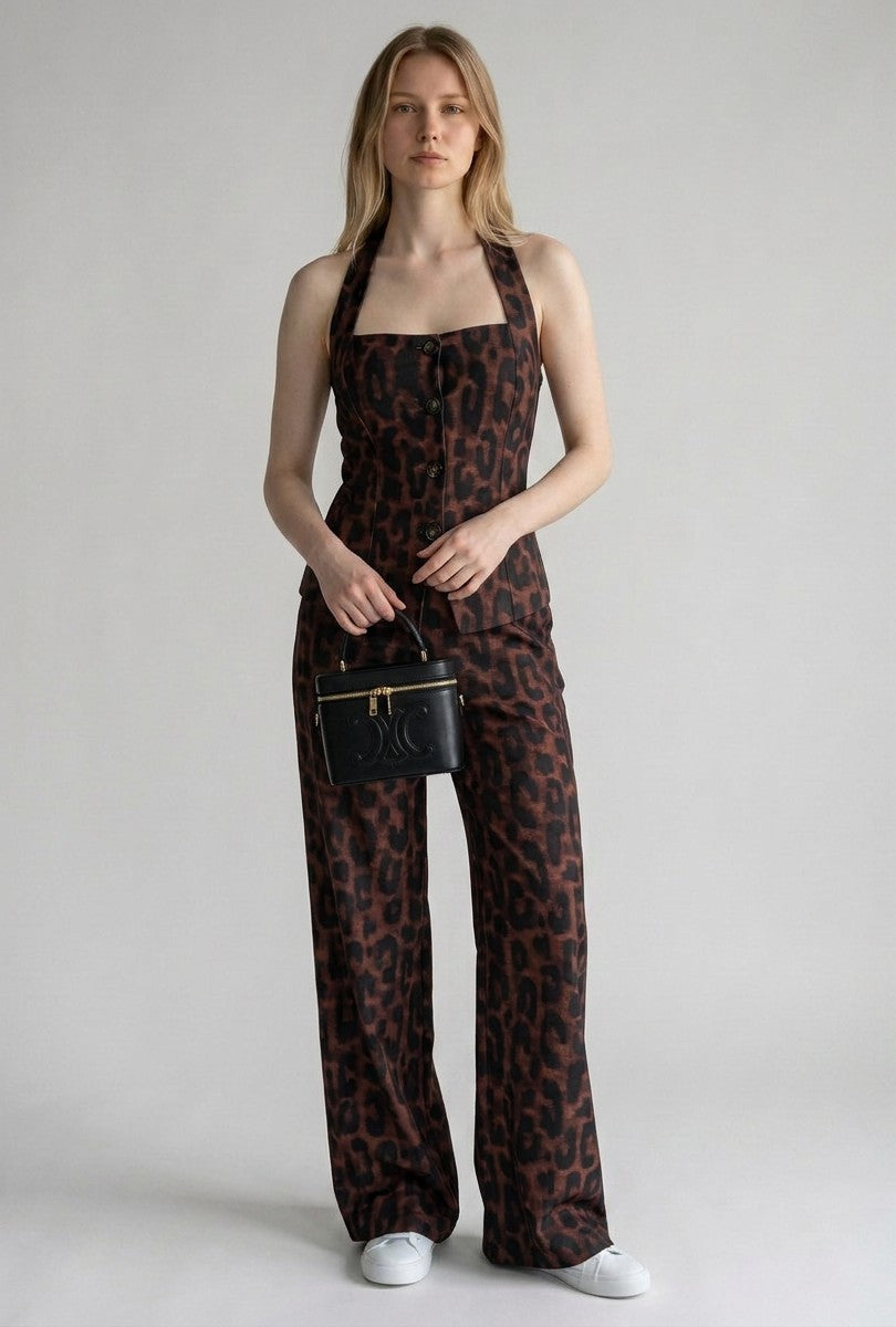 Women's Premium Leopard Print Halter Neck Tank Top | Chic Stylish Going Out Top 4