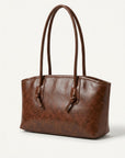 Women's Textured Faux Leather Tote Bag | Stylish Off-White Everyday Handbag 7
