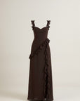 Women's Lightweight Ruffled Maxi Dress | Elegant Floor-Length Evening Gown 5