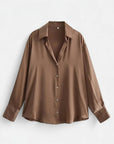 Women's Classic Cotton Blend Blouse | Timeless Long Sleeve Top for Effortless Style 6