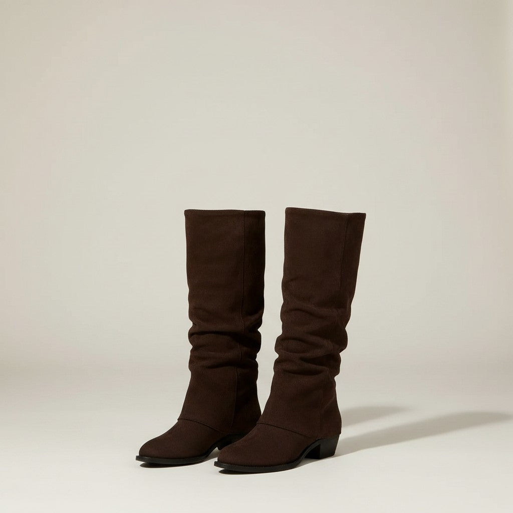 Emma | Elegant Chunky Heel Knee High Boots 2