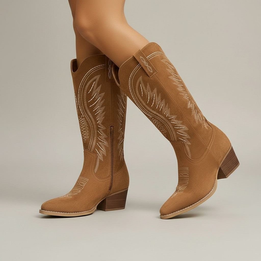 Mia | Stylish Suede Cowboy Boots for Women 1