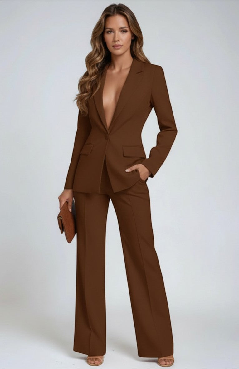 Sophia | Chic Tailored Womens Suit with Wide Leg Trousers 5