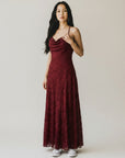 Elegant Backless Jacquard Maxi Dress with Flattering Cowl Neckline | Long Dress for Sophisticated Style 5