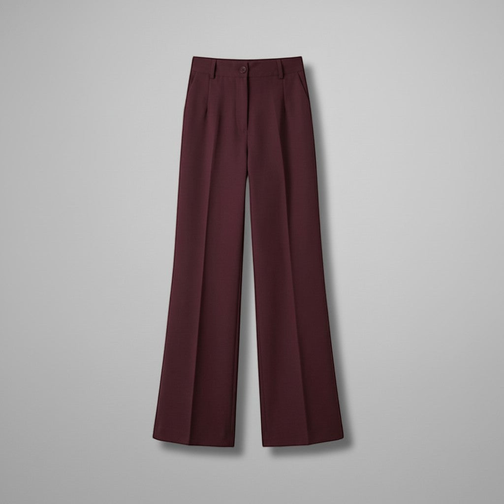 Elegant High Waist Trousers | Wide Leg Pants with Flattering Fit | Sophisticated Style for Any Occasion 1