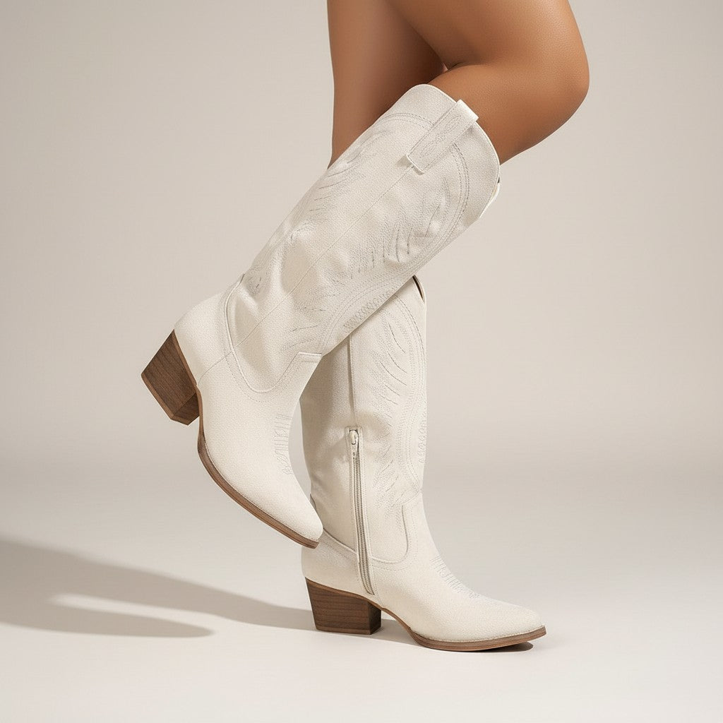 Mia | Stylish Suede Cowboy Boots for Women 4
