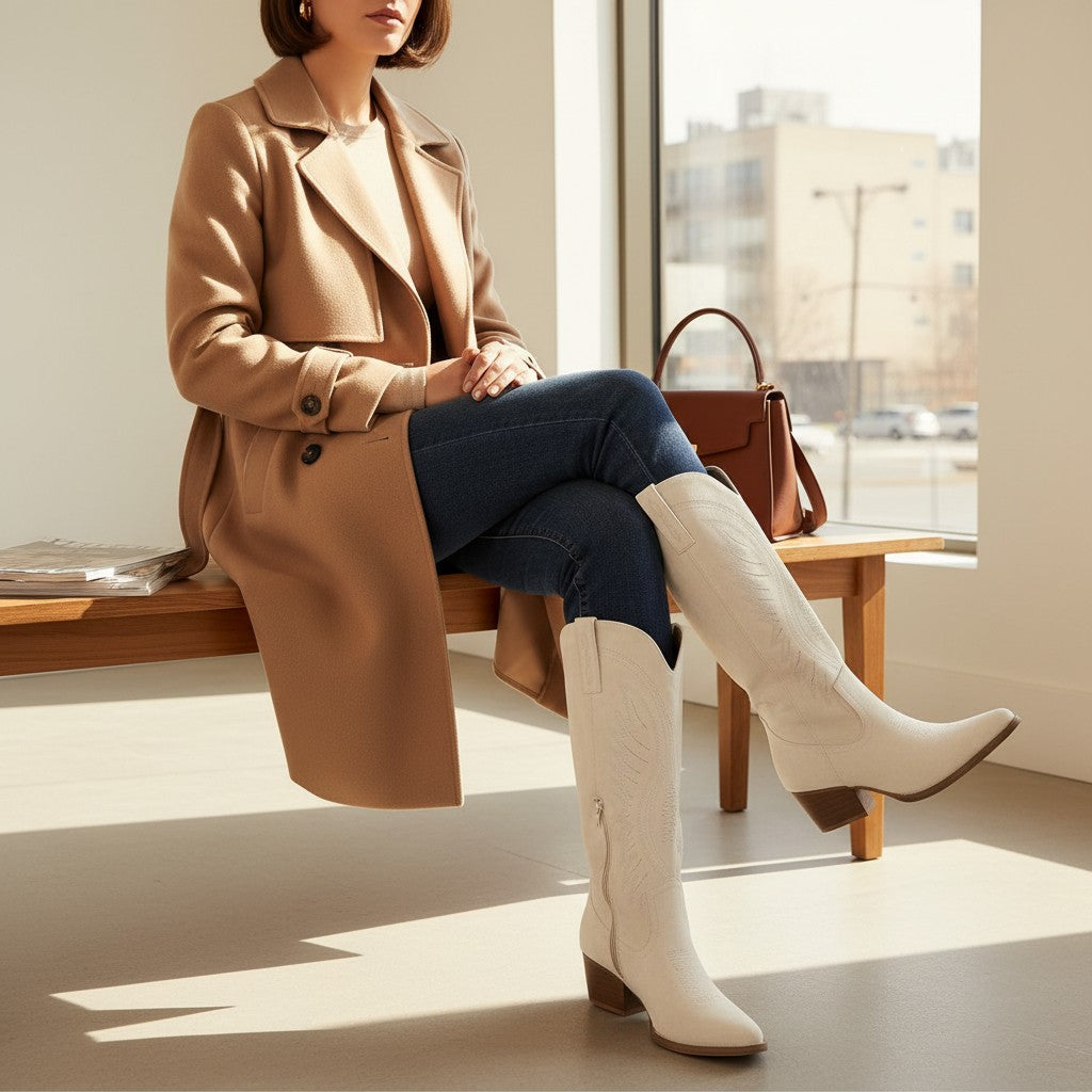 Mia | Stylish Suede Cowboy Boots for Women 6