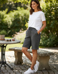 Women's Breathable Linen Bermuda Shorts | Comfortable Relaxed Fit 5