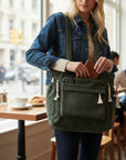 Women's Soft Corduroy Tote Bag | Chic Tassel Accents Stylish Handbag 4