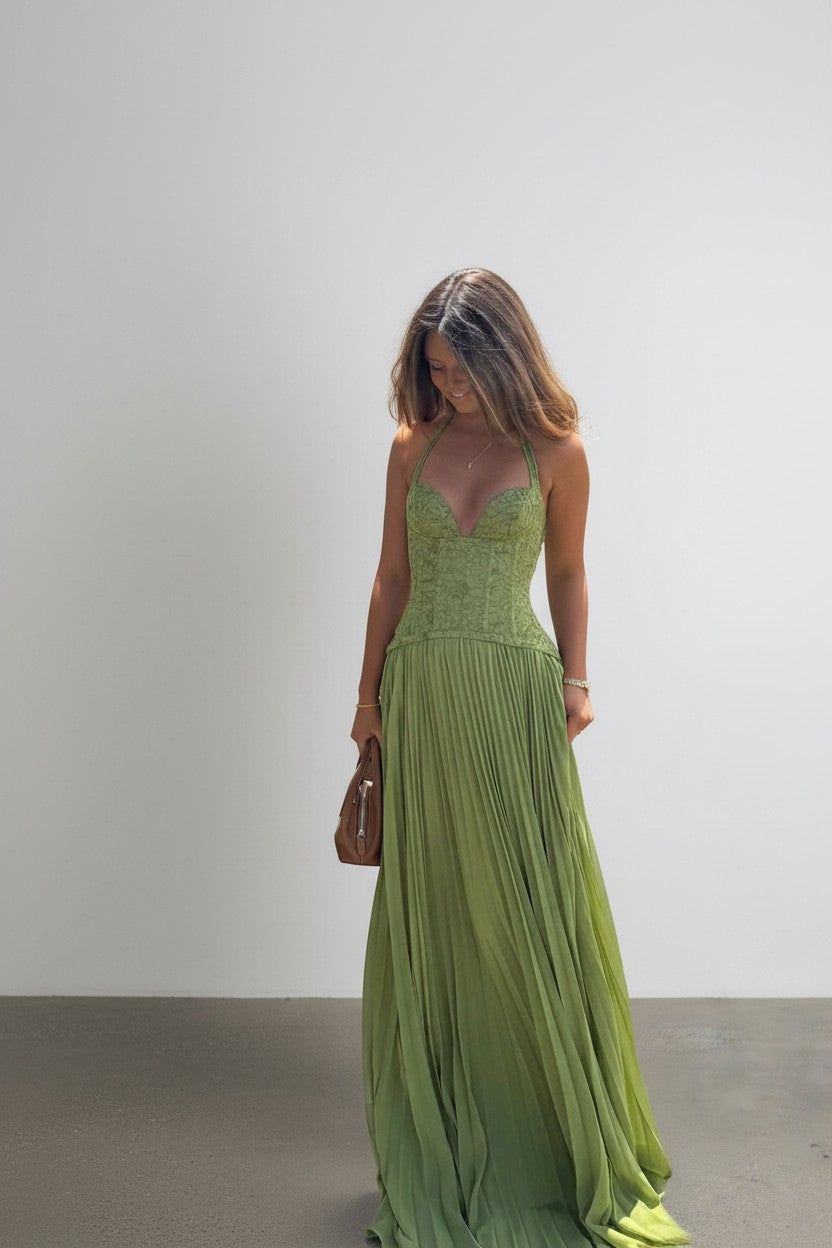 Women's Elegant Lace Maxi Dress | Flattering Sweetheart Neckline Formal Gown 7