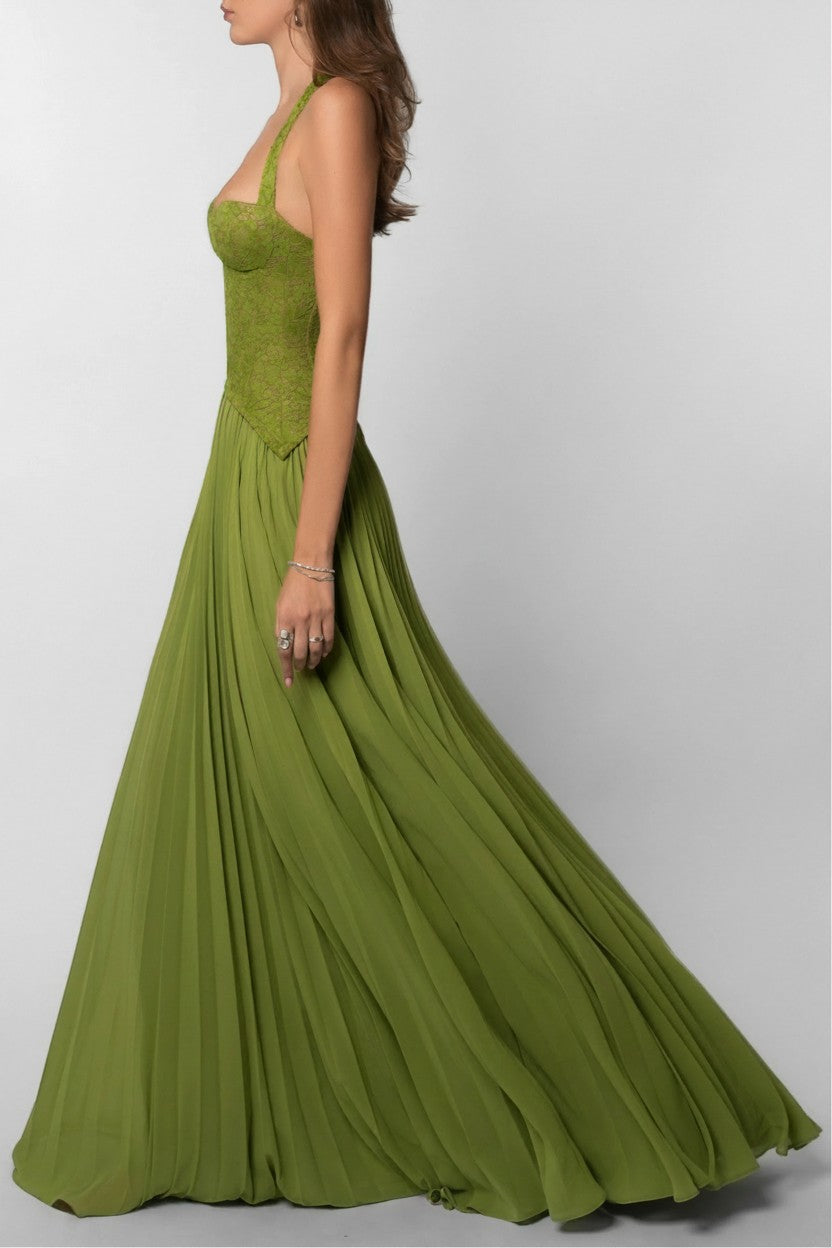 Women's Elegant Lace Maxi Dress | Flattering Sweetheart Neckline Formal Gown 3