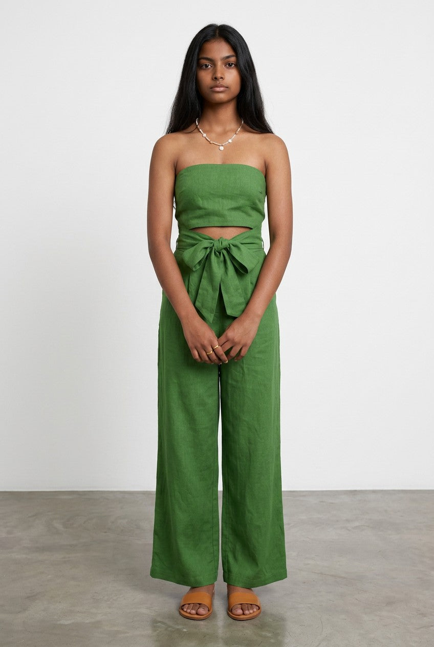 Women's Chic Strapless Jumpsuit | Flattering Wide-Leg Design 5