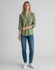 Women's Lightweight Linen Blouse | Elegant V-Neck Long Sleeve Summer Top 8