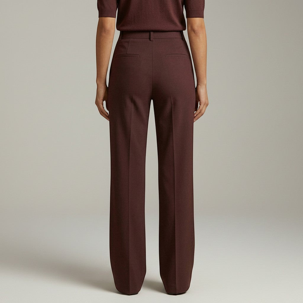 Elegant High Waist Trousers | Wide Leg Pants with Flattering Fit | Sophisticated Style for Any Occasion 4