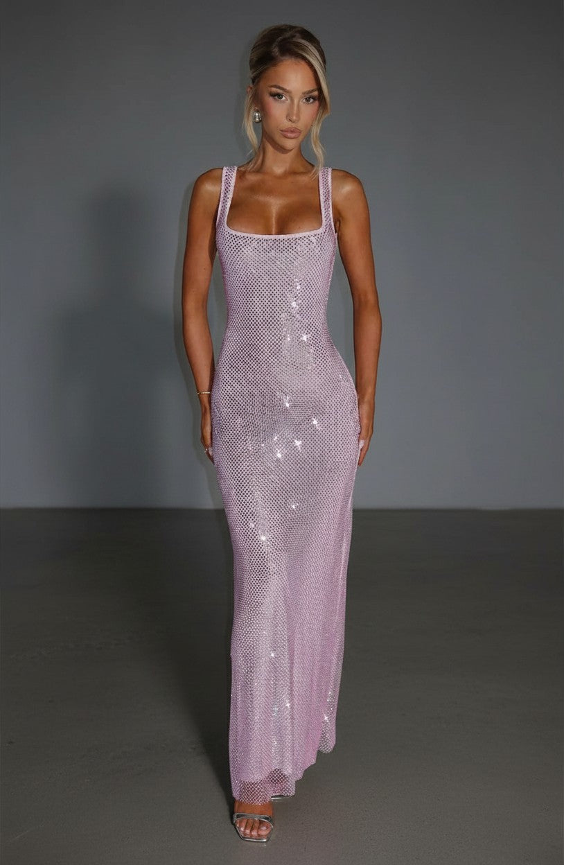 Sophia Collection | Elegant Evening Gown with Shimmering Sequins | Flattering Square Neckline for Stunning Formal Occasions 10