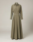 Elegant | Women's Black Dress with Collared Neckline | A-Line Midi Dress for Effortless Style 4