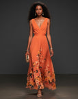 Sophia Collection | Women's Floral Maxi Dress with Flattering V-Neckline | Elegant Wedding Guest Dress for Summer Occasions 8