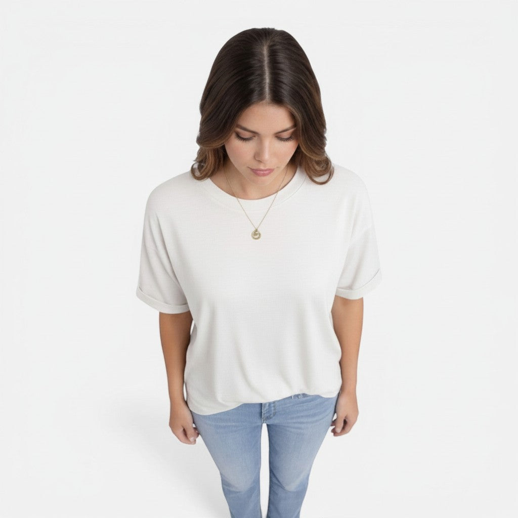 Women's Lightweight Cotton T-Shirt | Oversized Breathable Daily Wear | Casual Relaxed Fit 4