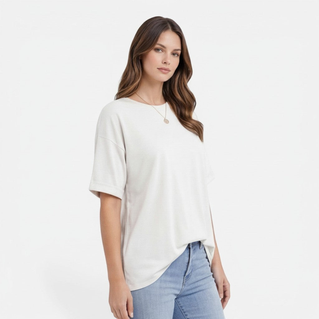 Women's Lightweight Cotton T-Shirt | Oversized Breathable Daily Wear | Casual Relaxed Fit 2