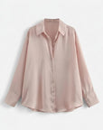 Women's Classic Cotton Blend Blouse | Timeless Long Sleeve Top for Effortless Style 4