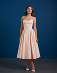 Sophia Collection | White Midi Dress with Adjustable Straps | Elegant Design for Flattering Fit 2