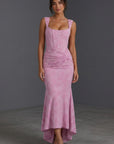 Women's Luxurious Jacquard Gown | Elegant Sweetheart Neckline Dress 2