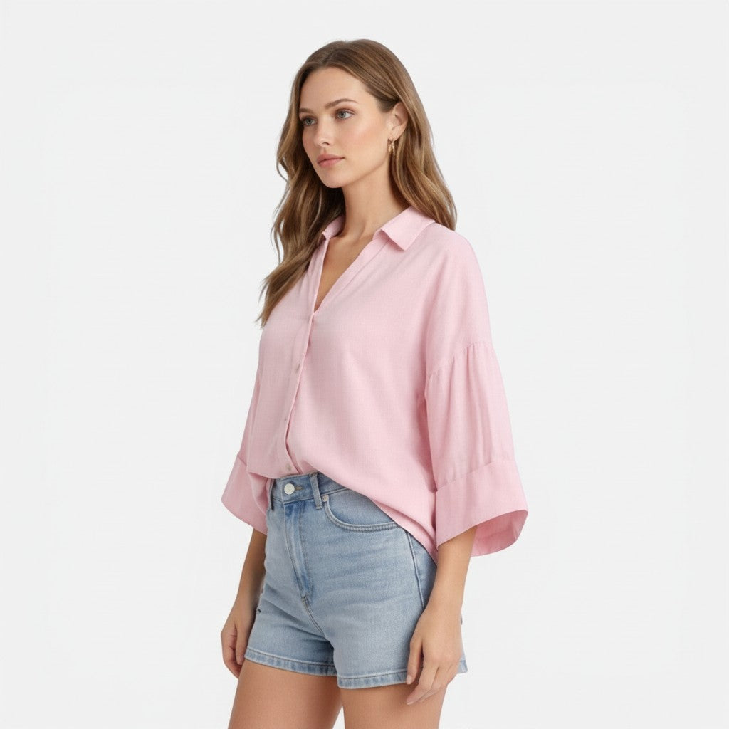 Women's Lightweight Cotton Blouse | Relaxed Fit Summer Top for Women 4