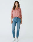 Women's Linen-Cotton Blend Shirt | Breathable Relaxed Summer Blouse 1