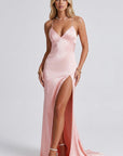 Women's Luxurious Satin Maxi Dress | Elegant Lace-Up Back Evening Gown 6