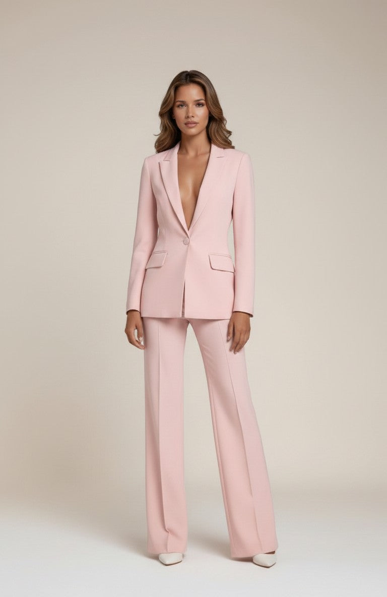 Sophia | Chic Tailored Womens Suit with Wide Leg Trousers 7