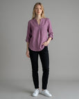 Women's Lightweight Linen Blouse | Elegant V-Neck Long Sleeve Summer Top 7