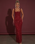 Sophia Collection | Elegant Evening Gown with Shimmering Sequins | Flattering Square Neckline for Stunning Formal Occasions 6