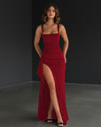 Elegant Evening Dress | Flattering Maxi Gown with Thigh-High Slit | Formal Wear for Women 1