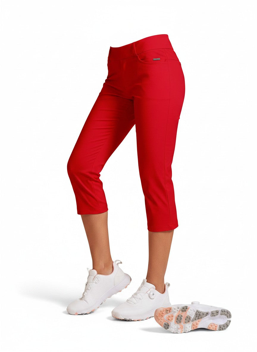 Women's Lightweight Stretch Capri Pants | Comfortable Navy Blue Casual Trousers 7