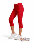 Women's Lightweight Stretch Capri Pants | Comfortable Navy Blue Casual Trousers 7