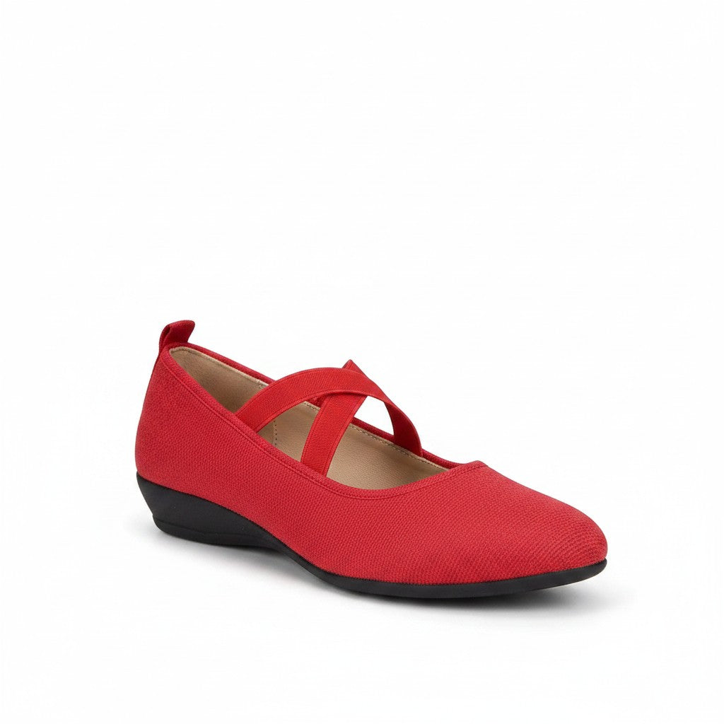 Women's Soft Suede Black Ballet Flats | Elegant Wedge Slip-On Shoes 6