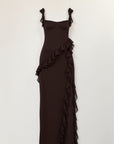 Women's Lightweight Ruffled Maxi Dress | Elegant Floor-Length Evening Gown 4