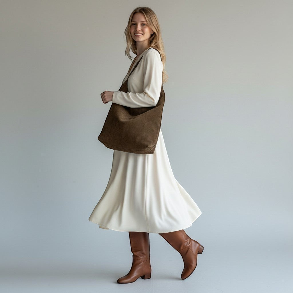 Sophia Collection | Black Shoulder Bag with Soft Textured Material | Stylish Accessory for Effortless Everyday Use 2