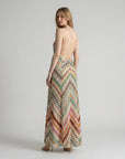 Women's Lightweight Knit Maxi Dress | Elegant Chevron Pattern Summer Dress 2