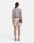 Women's Cotton Vertical Stripe Blouse | Elegant Lightweight Summer Top 3
