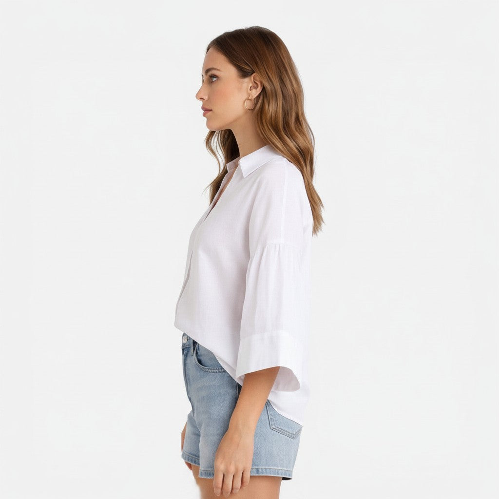 Women's Lightweight Cotton Blouse | Relaxed Fit Summer Top for Women 3