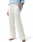 Women's Light Blue Linen Blouse | Elegant Bell Sleeve Relaxed Top 3