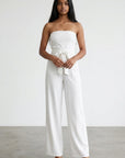 Women's Chic Strapless Jumpsuit | Flattering Wide-Leg Design 6