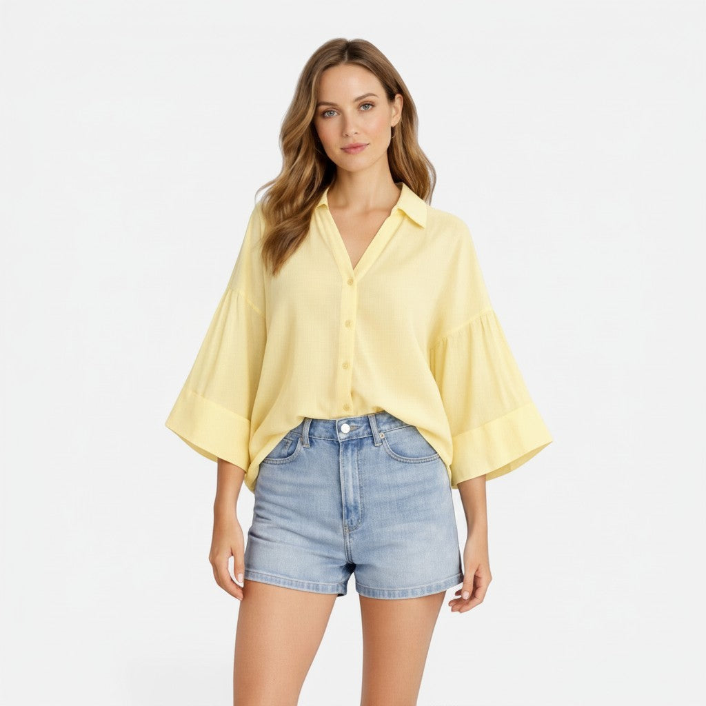 Women's Lightweight Cotton Blouse | Relaxed Fit Summer Top for Women 8