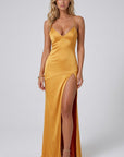 Women's Luxurious Satin Maxi Dress | Elegant Lace-Up Back Evening Gown 7