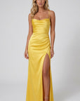 Women's Luxurious Satin Maxi Dress | Elegant Lace-Up Back Evening Gown 8